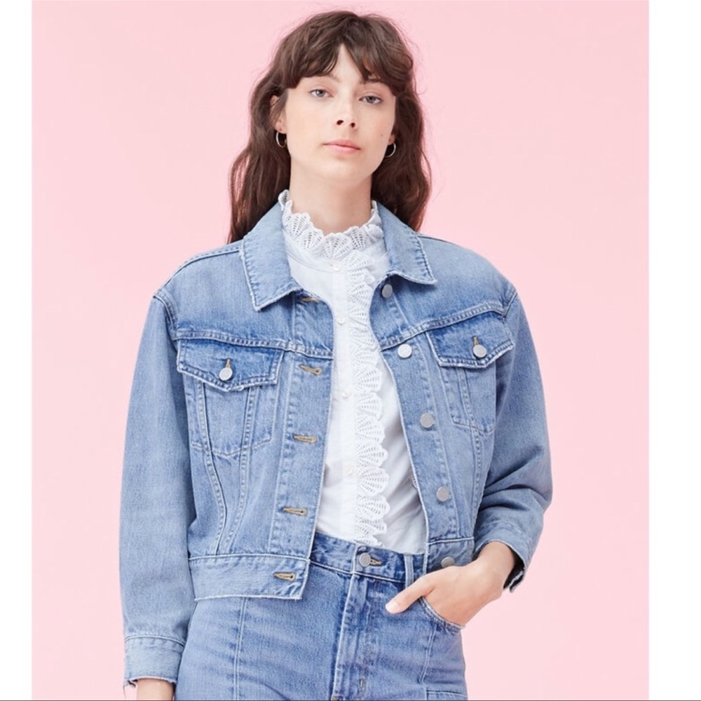 NWT Rebecca Taylor La Vie Crop Denim Jacket XS